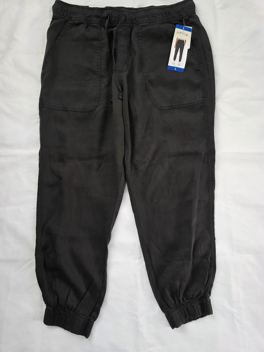 Orvis Black Drawstring Jogger Pants